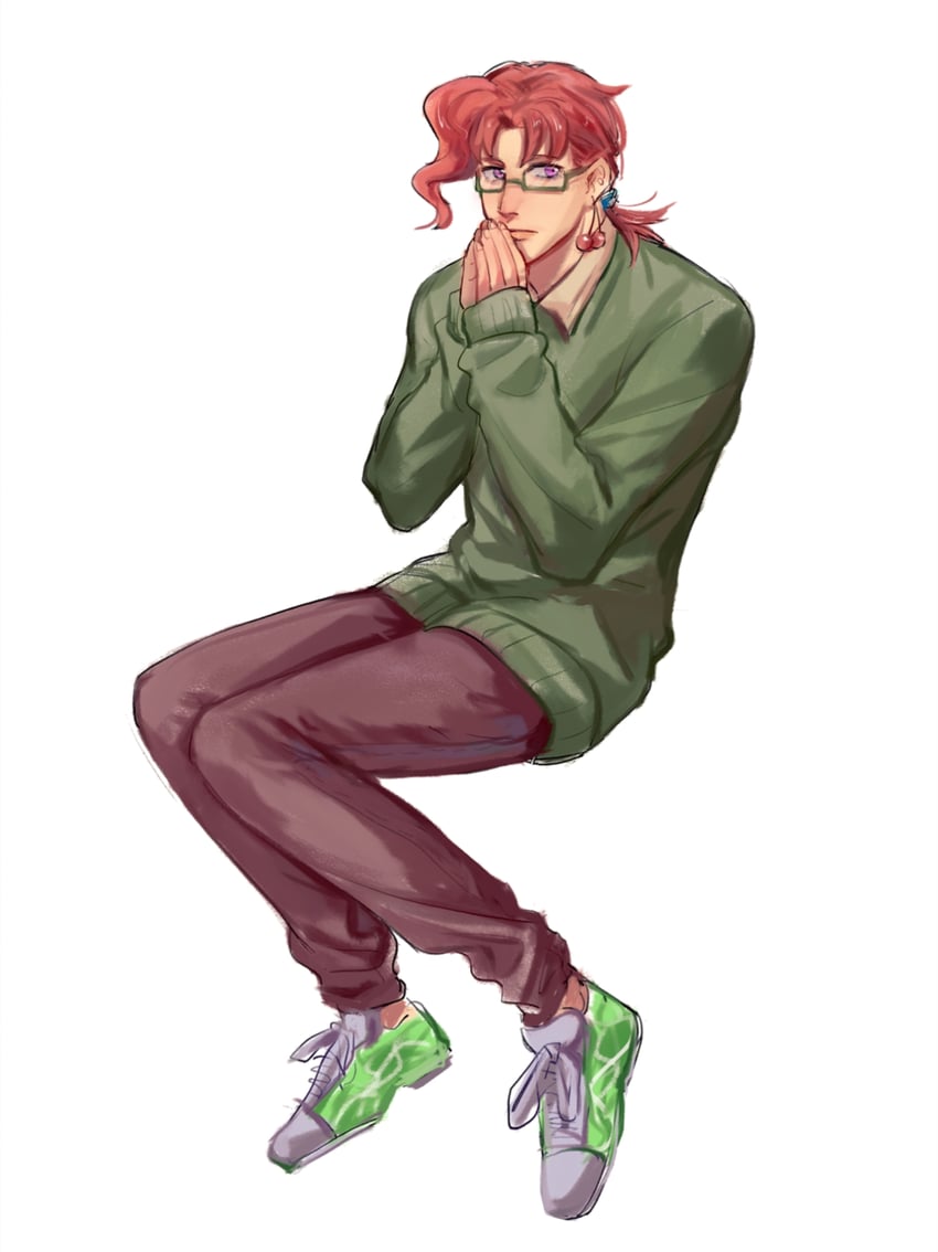 kakyoin noriaki (jojo no kimyou na bouken and 1 more) drawn by yanglao_paopaoren
