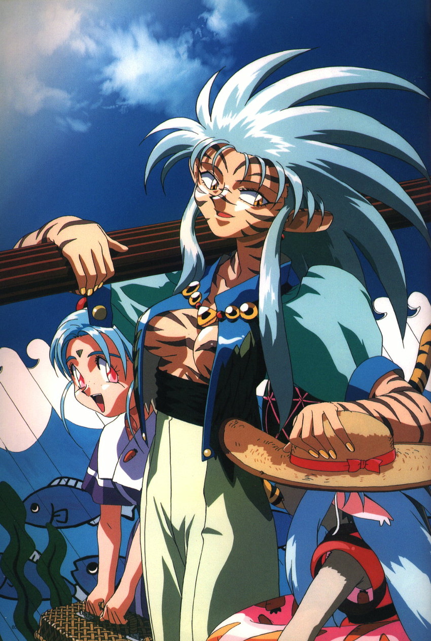 ryouko, masaki sasami jurai, and ryou-ouki (tenchi muyou!) drawn by kajishima_masaki