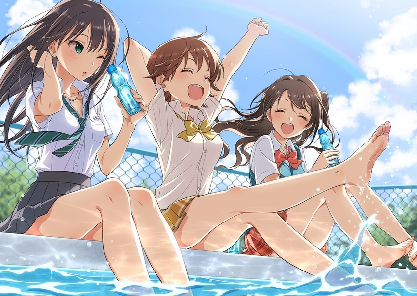 shibuya rin, shimamura uzuki, and honda mio (idolmaster and 1 more) drawn by morikura_en