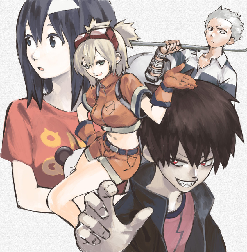 yanagi fuyumi, bell hydra, vlad charlie staz, and wolf (blood lad) drawn by rc