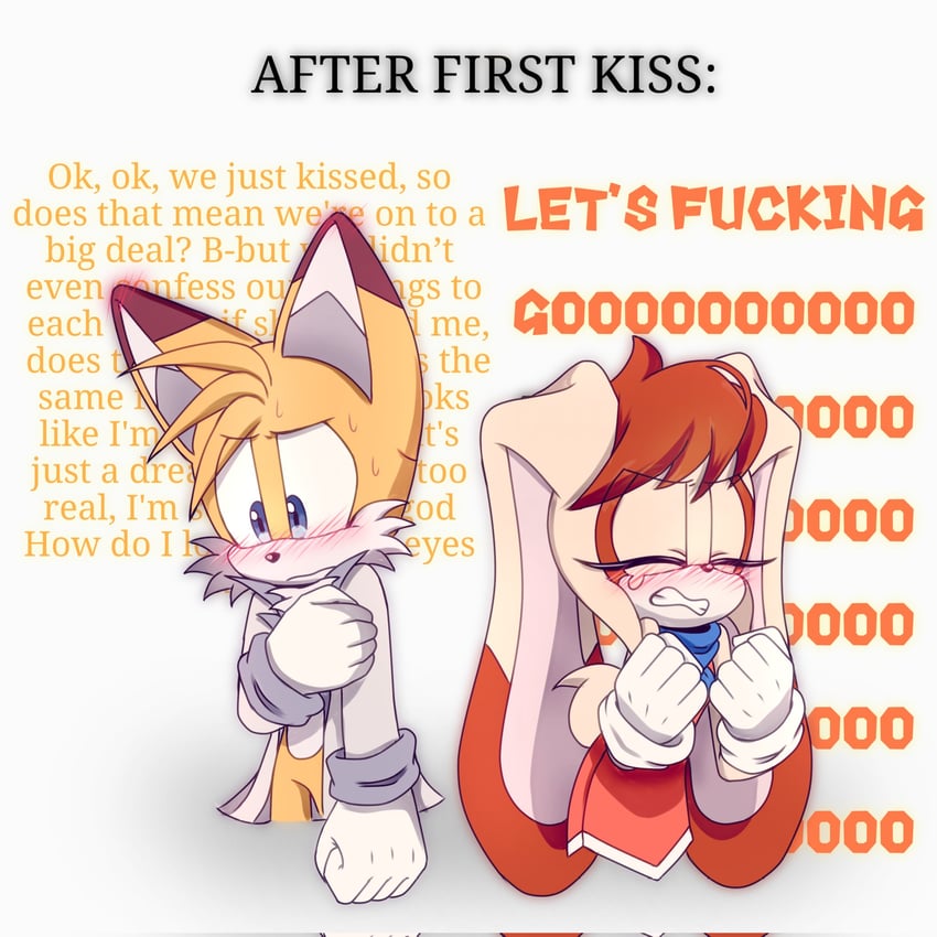 tails and cream the rabbit (sonic) drawn by wendy-san_(ra_fox)