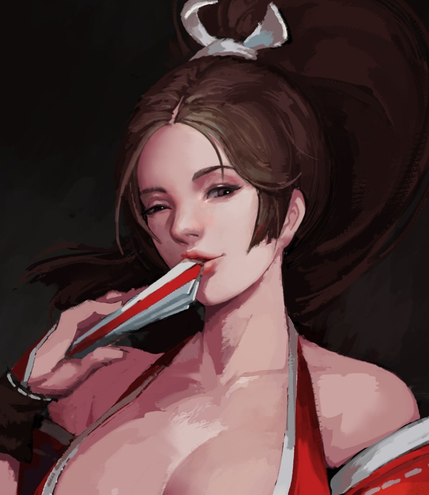 shiranui mai (the king of fighters and 1 more) drawn by dramz