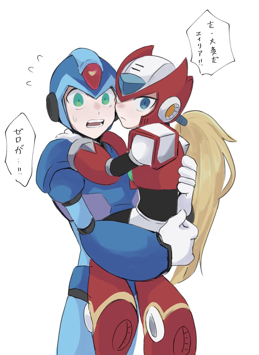 zero and x (mega man and 1 more) drawn by ktmckpp