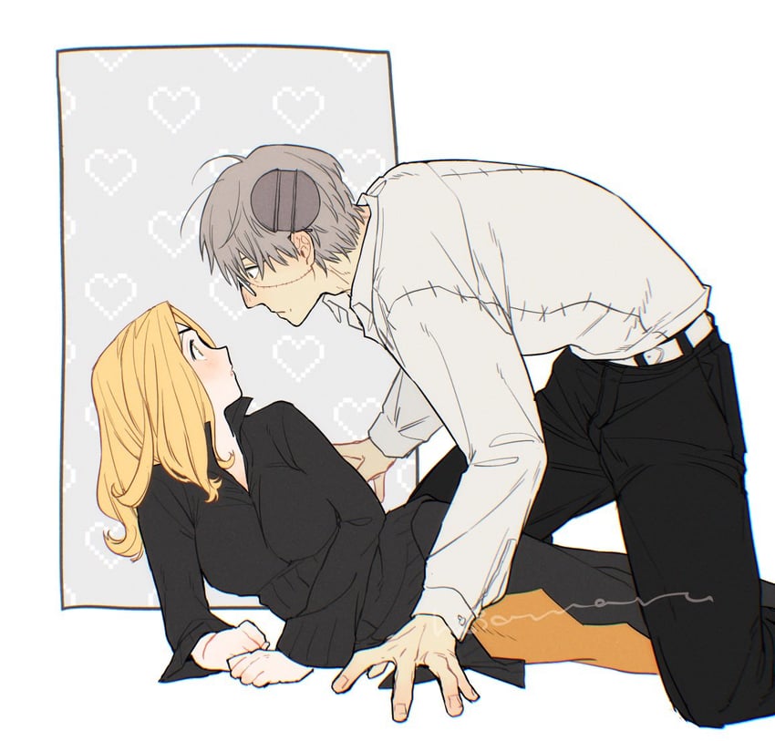 franken stein and marie mjolnir (soul eater) drawn by hissiu