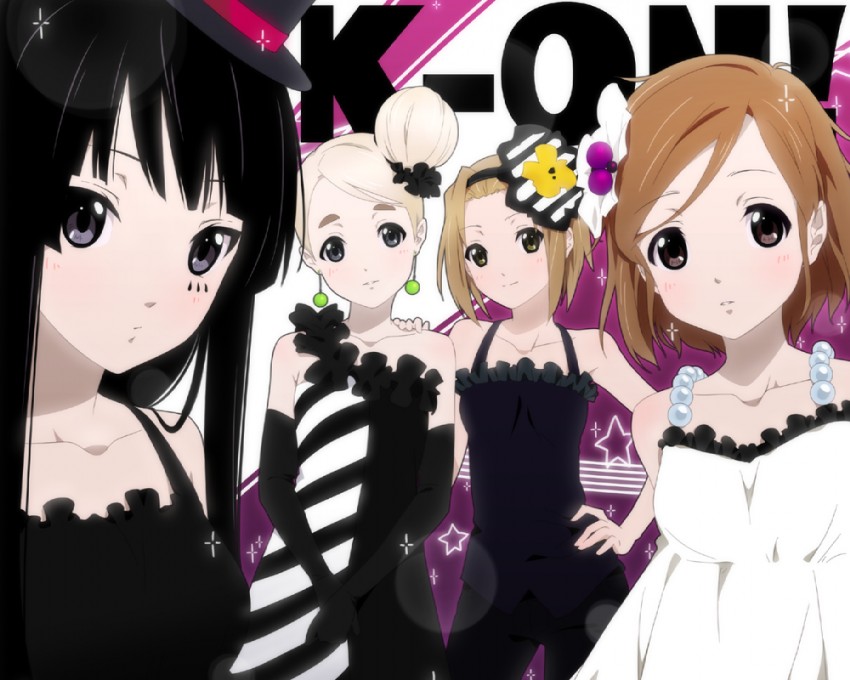 akiyama mio, hirasawa yui, tainaka ritsu, and kotobuki tsumugi (k-on!) drawn by ama_mitsuki