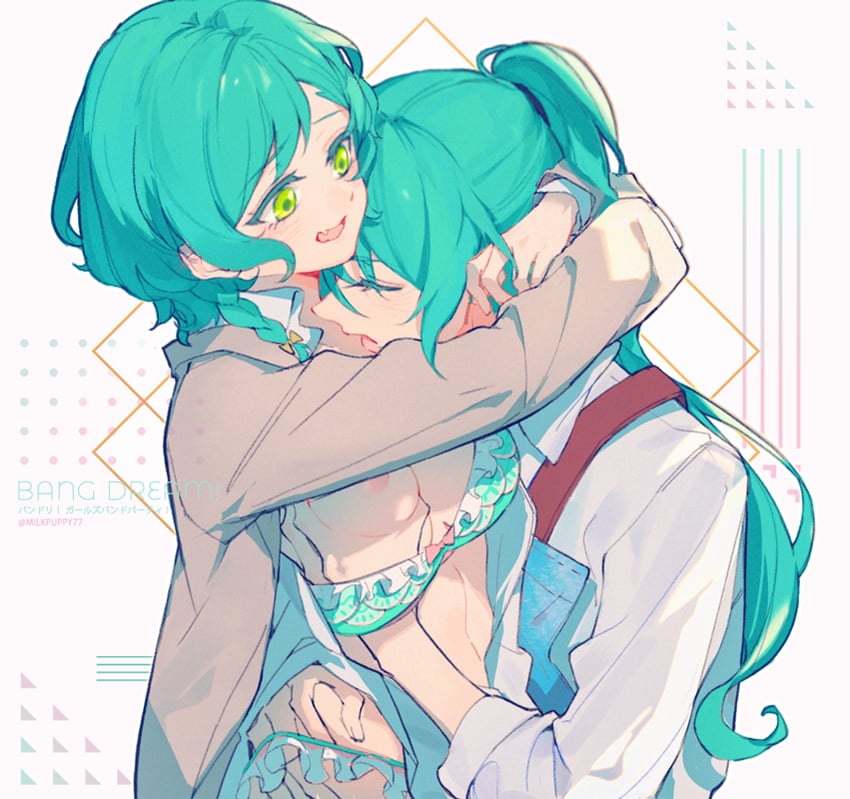 hikawa sayo and hikawa hina (bang dream!) drawn by milk_puppy