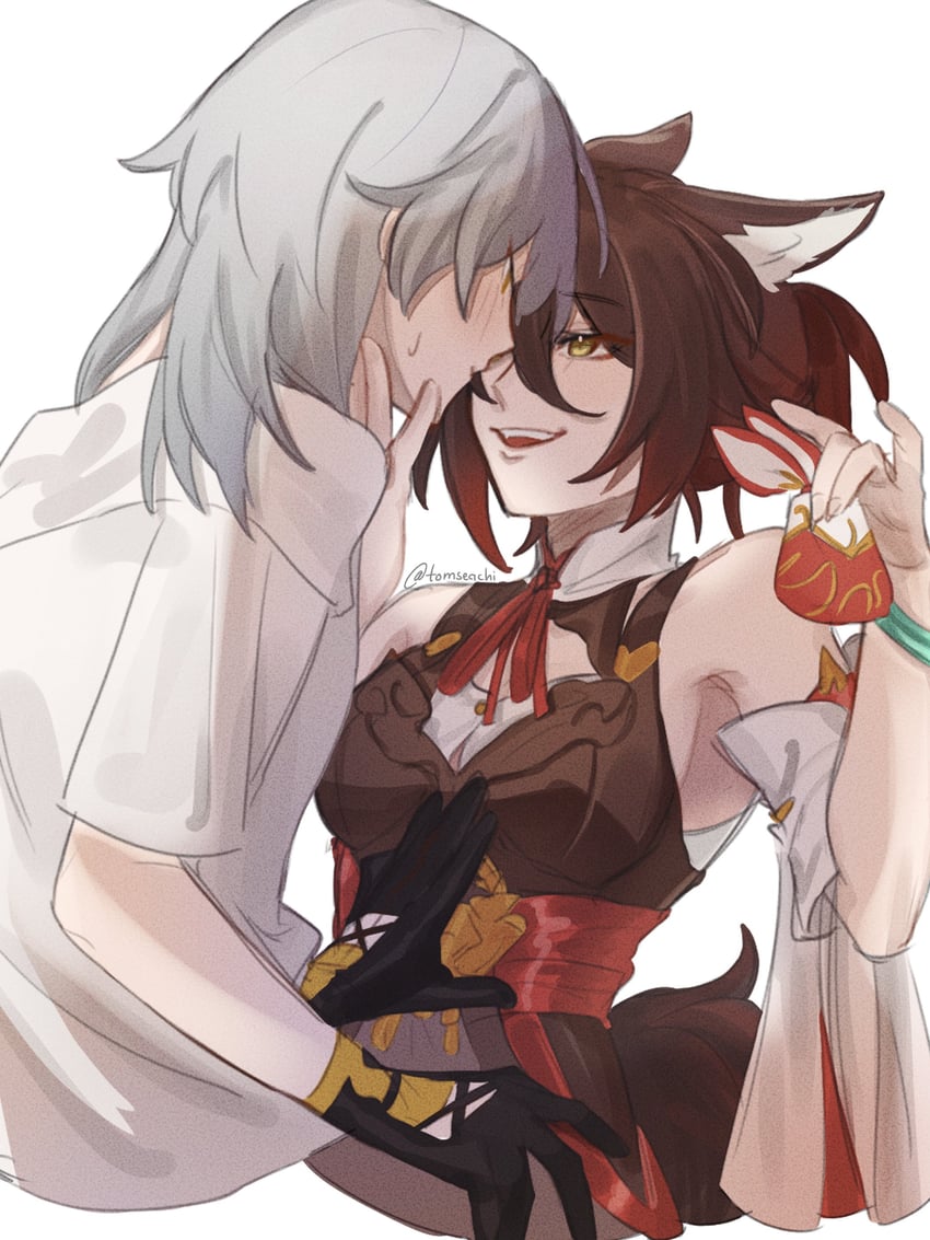 trailblazer, stelle, and tingyun (honkai and 1 more) drawn by tomseachi