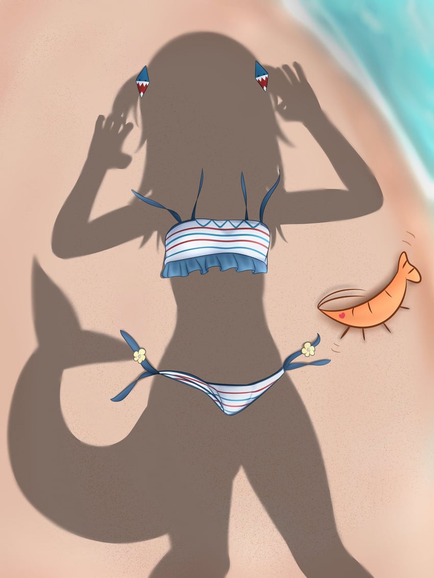gawr gura and ebi-chan (hololive and 1 more) drawn by user_cutg4354