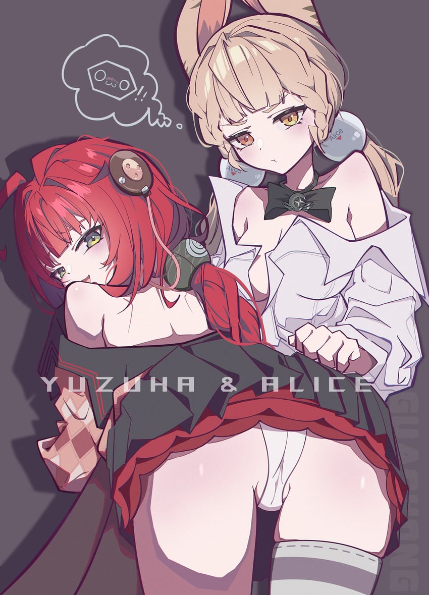 ukinami yuzuha and alice thymefield (zenless zone zero) drawn by gua_chong