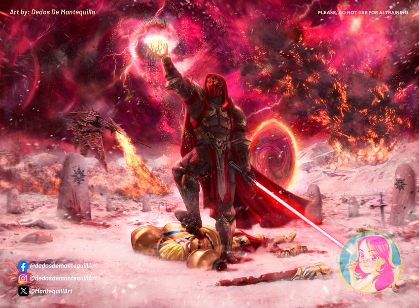 gilgamesh and heldrake (fate and 3 more) drawn by dedosdemantequilla