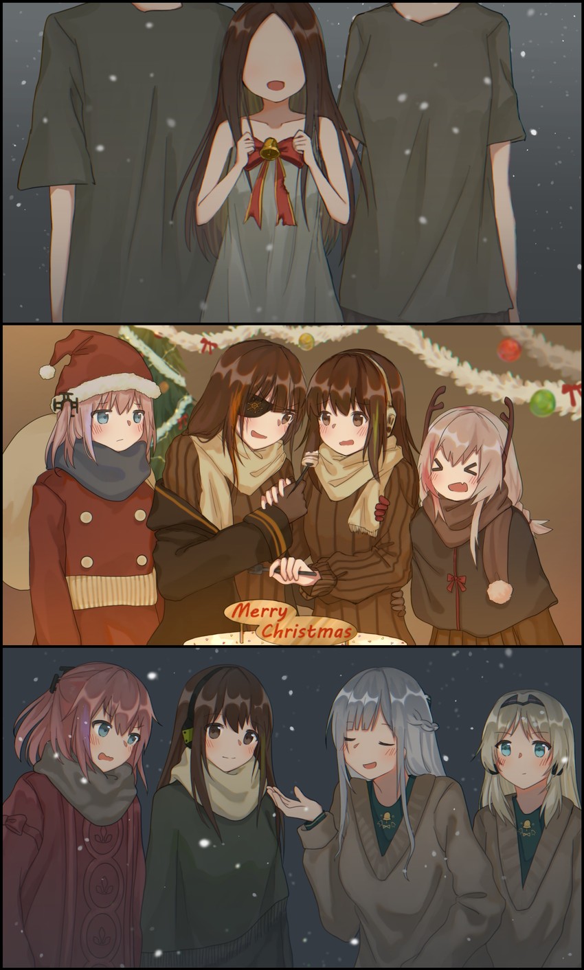 ak-12, an-94, m16a1, m4a1, m4 sopmod ii, and 2 more (girls' frontline) drawn by nashigo_hiroshi