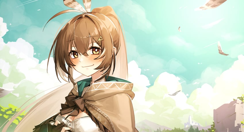 nanashi mumei (hololive and 1 more) drawn by adarin