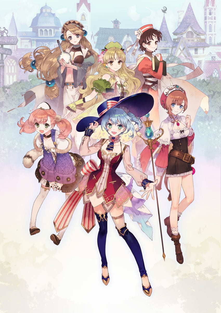 rorolina frixell, escha malier, ayesha altugle, marlone, nelke von lestamm, and 1 more (atelier and 6 more) drawn by noco_(adamas)