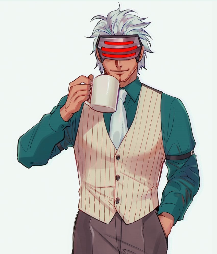 godot (ace attorney and 1 more) drawn by halorane