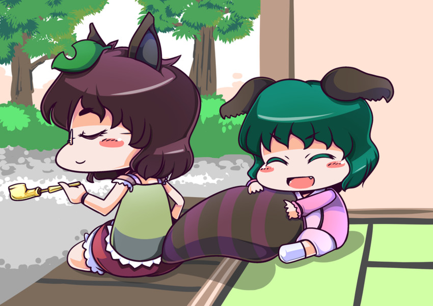 kasodani kyouko and futatsuiwa mamizou (touhou) drawn by doku_corne