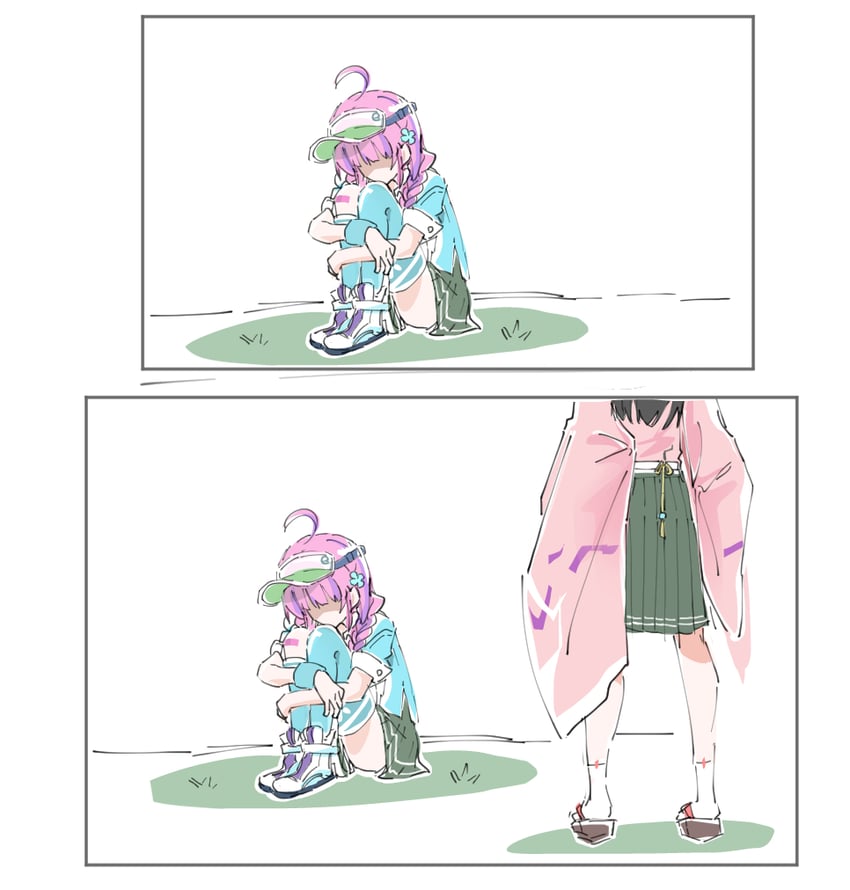 date akari and nikaidou misato (heaven burns red) drawn by rantan_0925