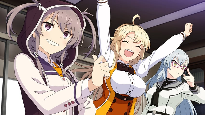 kohagura ellen, shichinosato kofuki, and kitora mirja (toji no miko and 1 more)