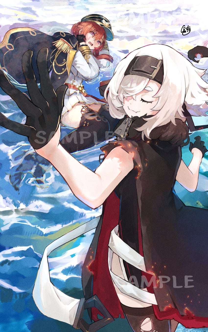 monarch and bon homme richard (azur lane) drawn by nyucha