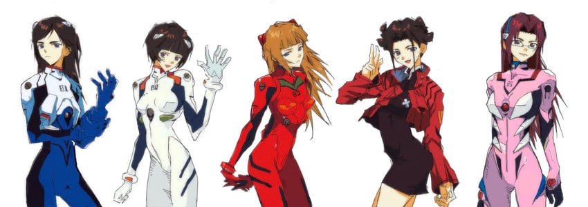 souryuu asuka langley, ayanami rei, ikari shinji, makinami mari illustrious, katsuragi misato, and 5 more (neon genesis evangelion and 4 more) drawn by jeongltese09