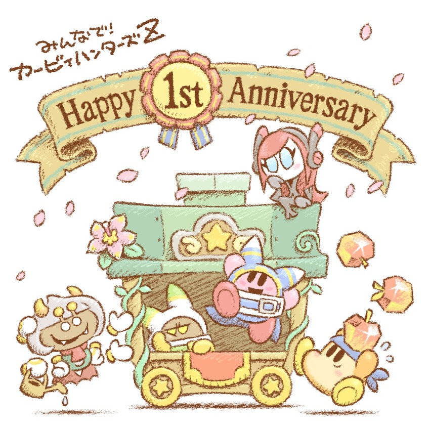 kirby, magolor, bandana waddle dee, taranza, susie, and 2 more (kirby and 1 more)