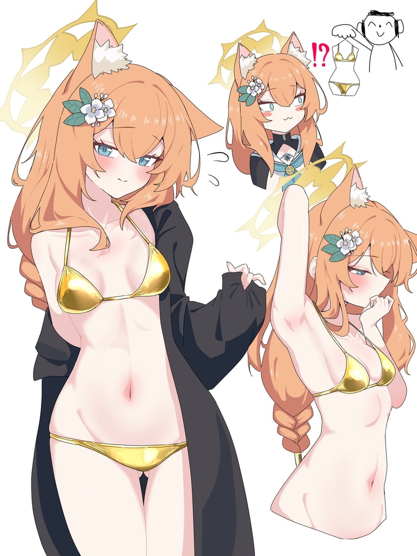 sensei, doodle sensei, and mari (blue archive) drawn by warabi_mochi_(w4rabimochi)