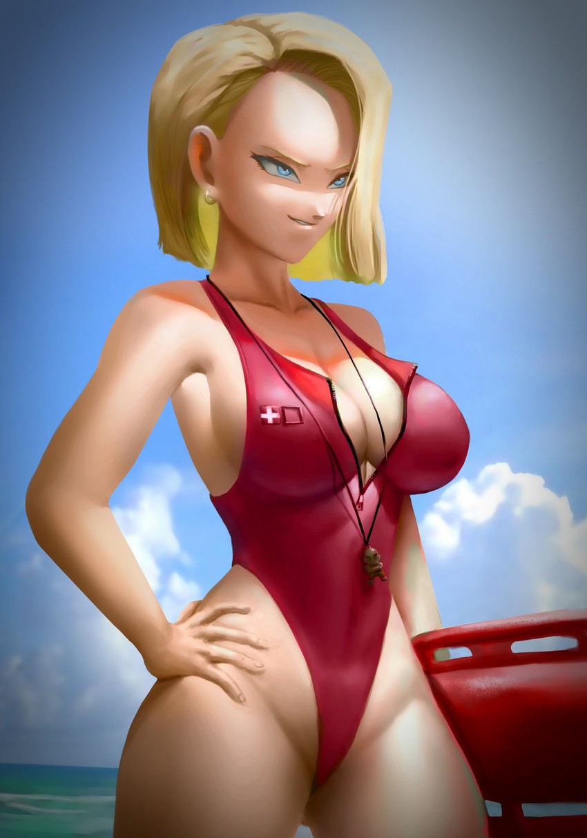 android 18 (dragon ball and 1 more) drawn by elite_nappa