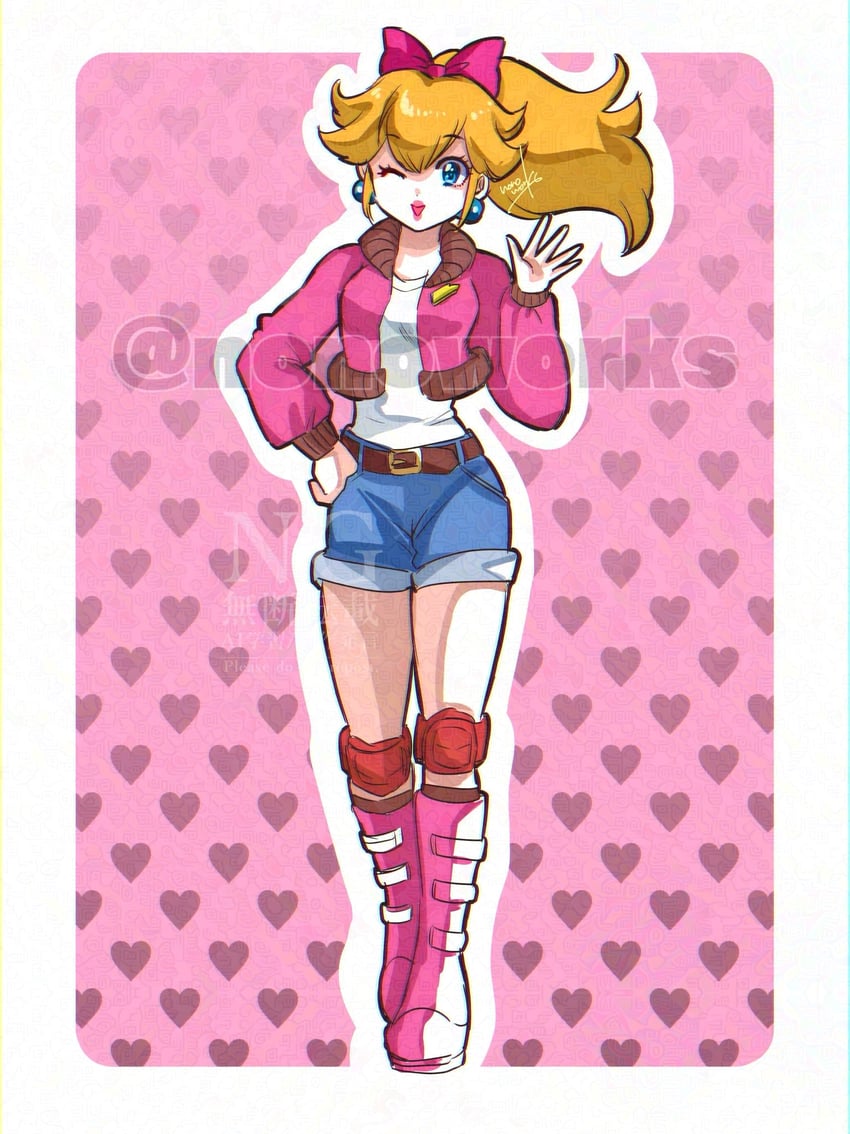 princess peach (mario and 2 more) drawn by nonoworks