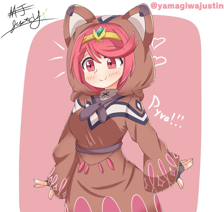 pyra (xenoblade chronicles and 1 more) drawn by yamagiwajustin