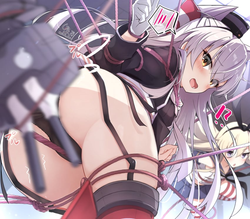 shimakaze, amatsukaze, and rensouhou-chan (kantai collection) drawn by giraffe_(ilconte)