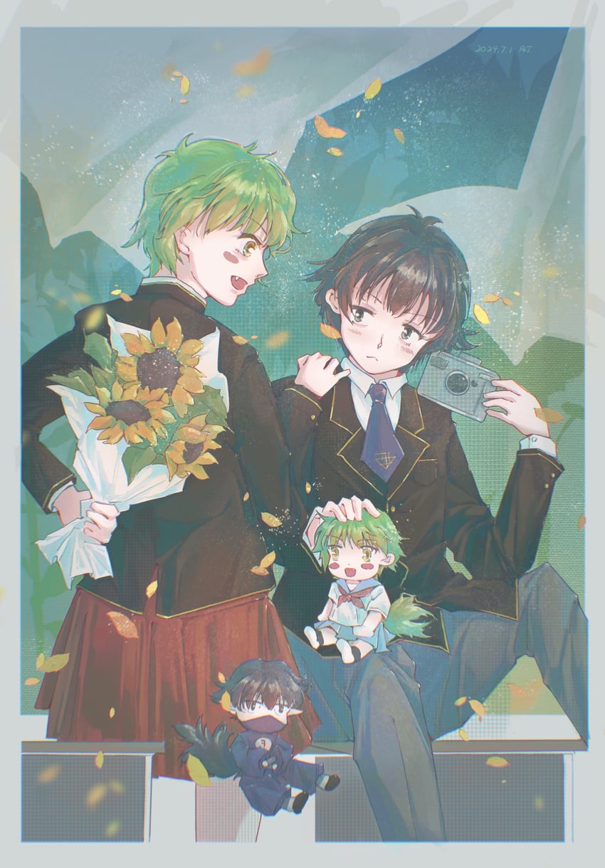 tsuchiya kouta and kudou aiko (baka to test to shoukanjuu) drawn by gensou_getsumen_rt