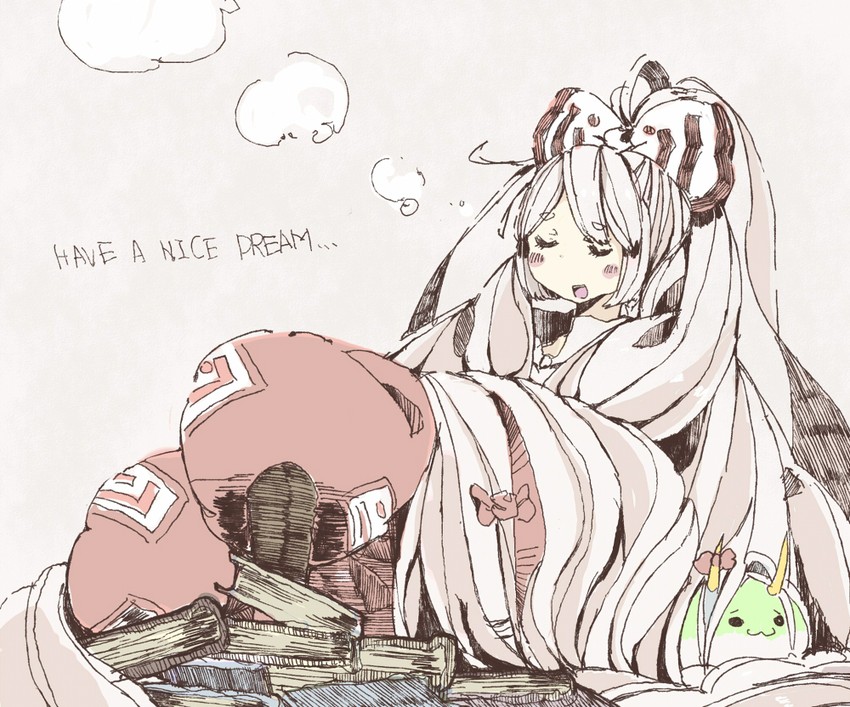fujiwara no mokou, kamishirasawa keine, and ex-keine (touhou) drawn by adomi