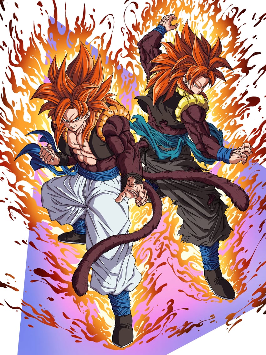 gogeta (dragon ball and 2 more) drawn by mocky_art