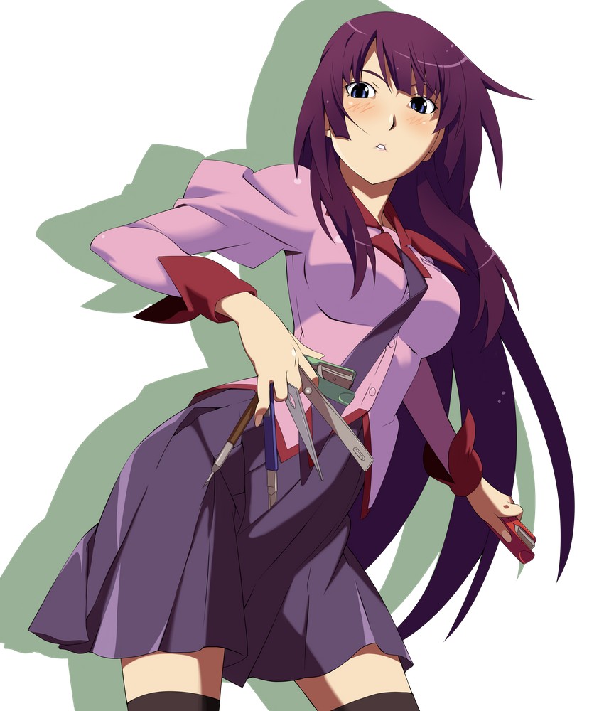 senjougahara hitagi (monogatari and 1 more) drawn by ukjf5755