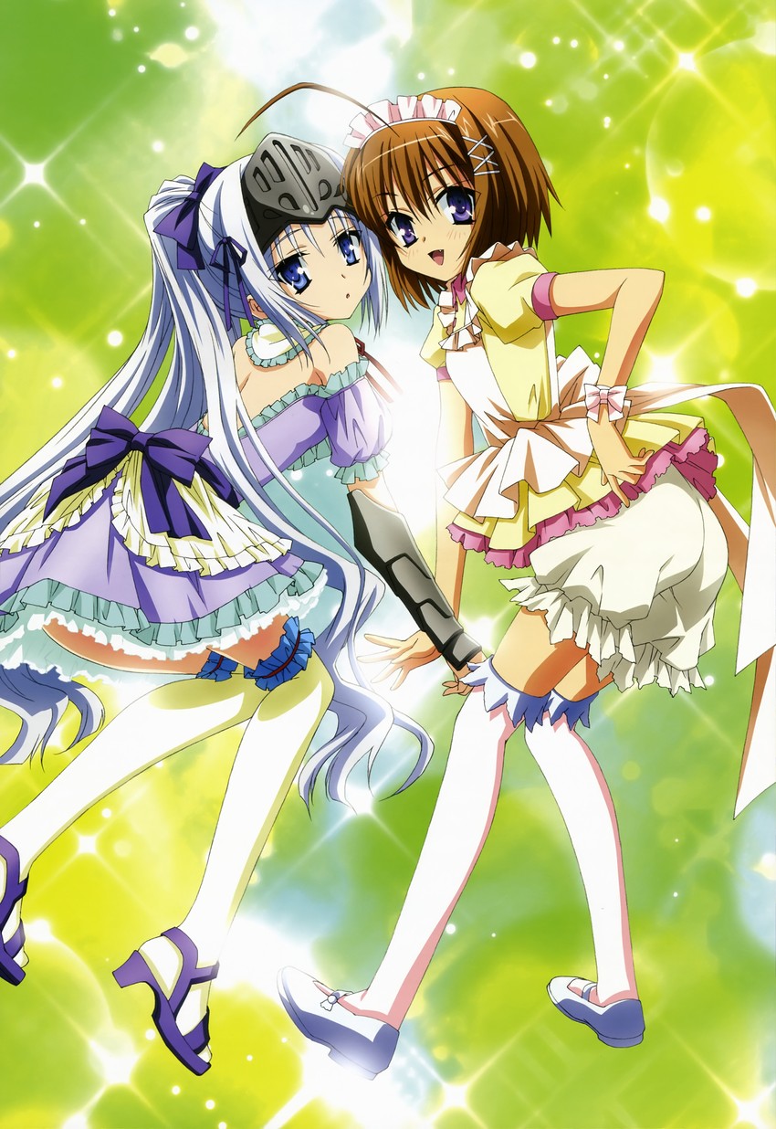 eucliwood hellscythe and haruna (nyantype and 1 more) drawn by tagashira_shinobu