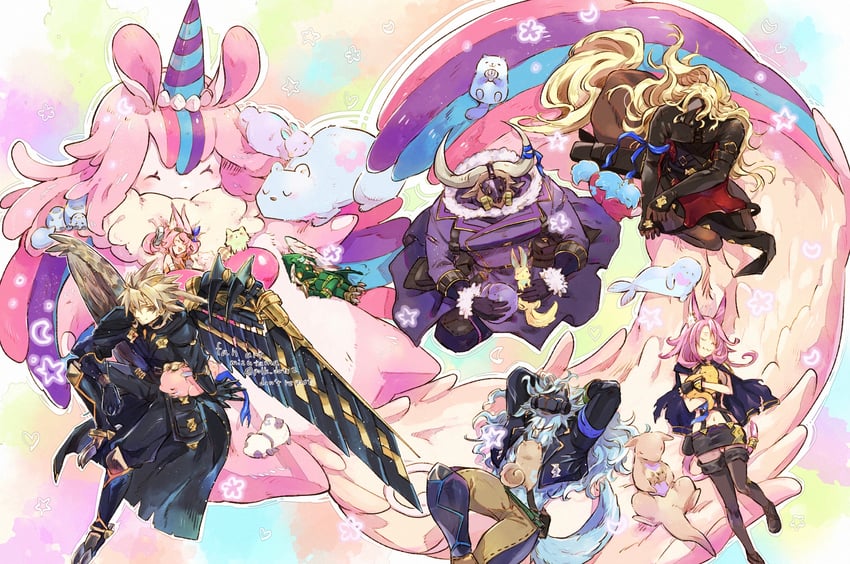 kitt, tri-brigade kitt, tri-brigade ferrijit the barren blossom, tri-brigade shuraig the ominous omen, tri-brigade mercourier, and 12 more (yu-gi-oh!) drawn by mizutama_(mizutamalion)