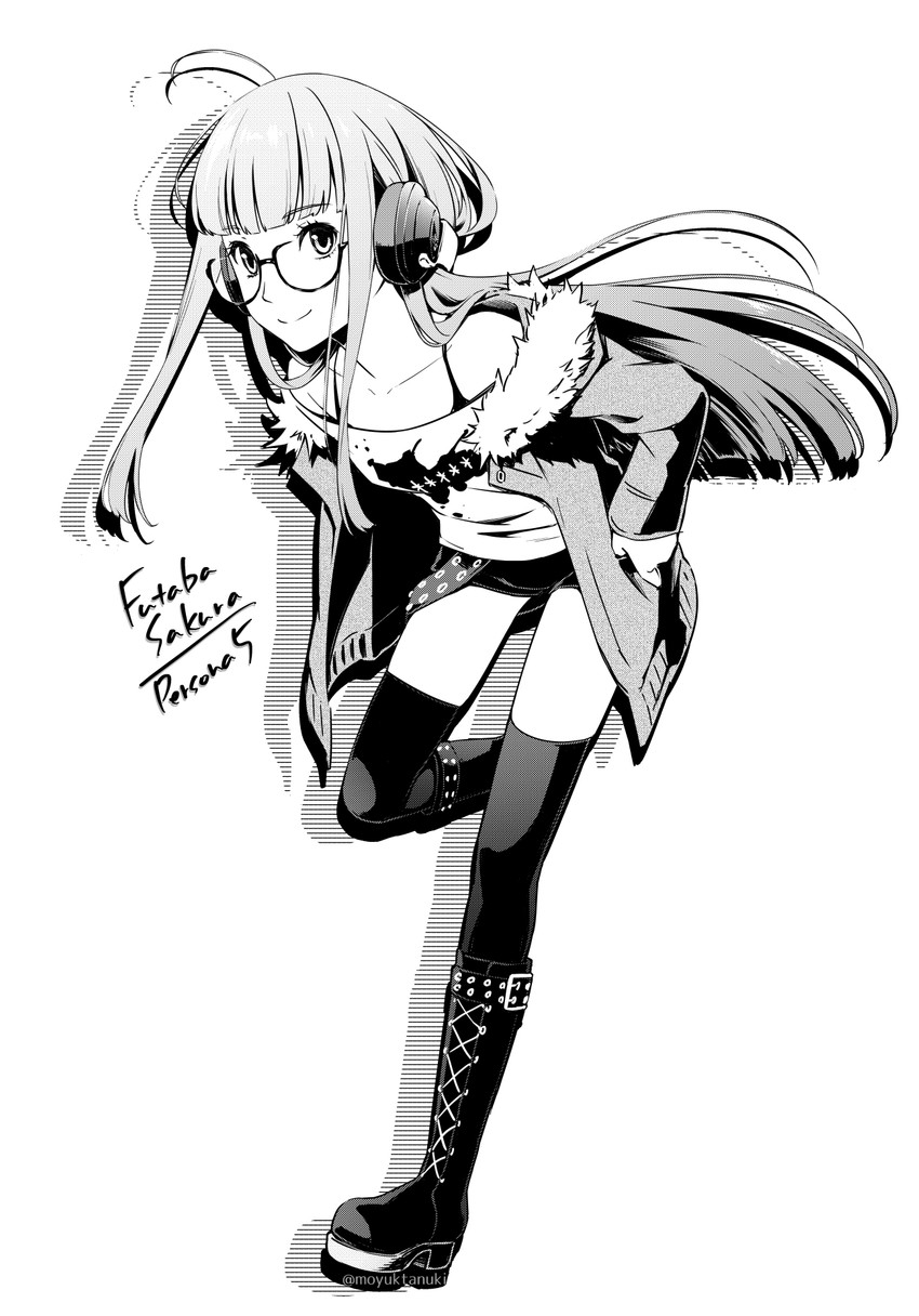 sakura futaba (persona and 1 more) drawn by amupon