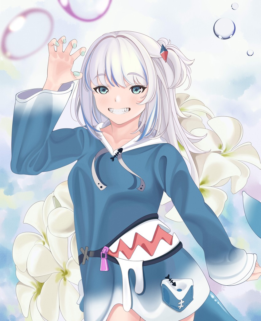 gawr gura (hololive and 1 more) drawn by quatthro