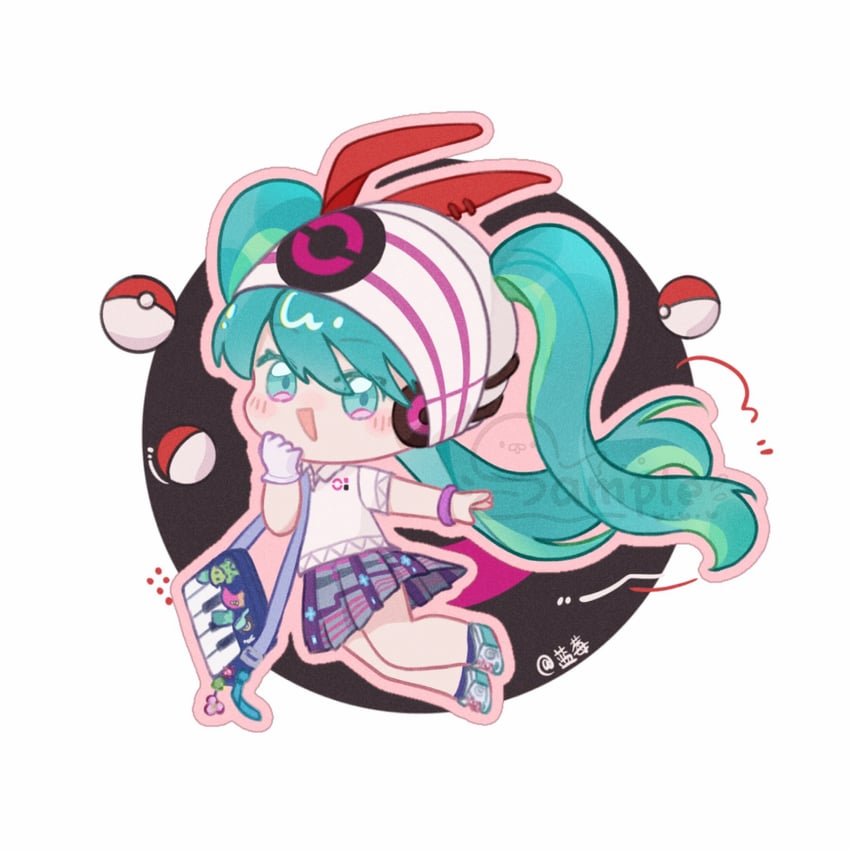 hatsune miku and psychic miku (pokemon and 2 more) drawn by lanmeier
