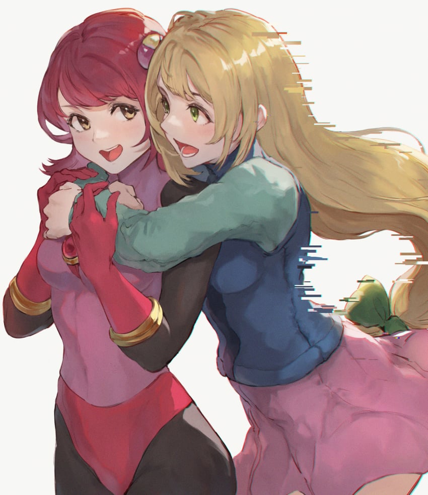 roll.exe and mayl sakurai (mega man and 1 more) drawn by jojobirdz