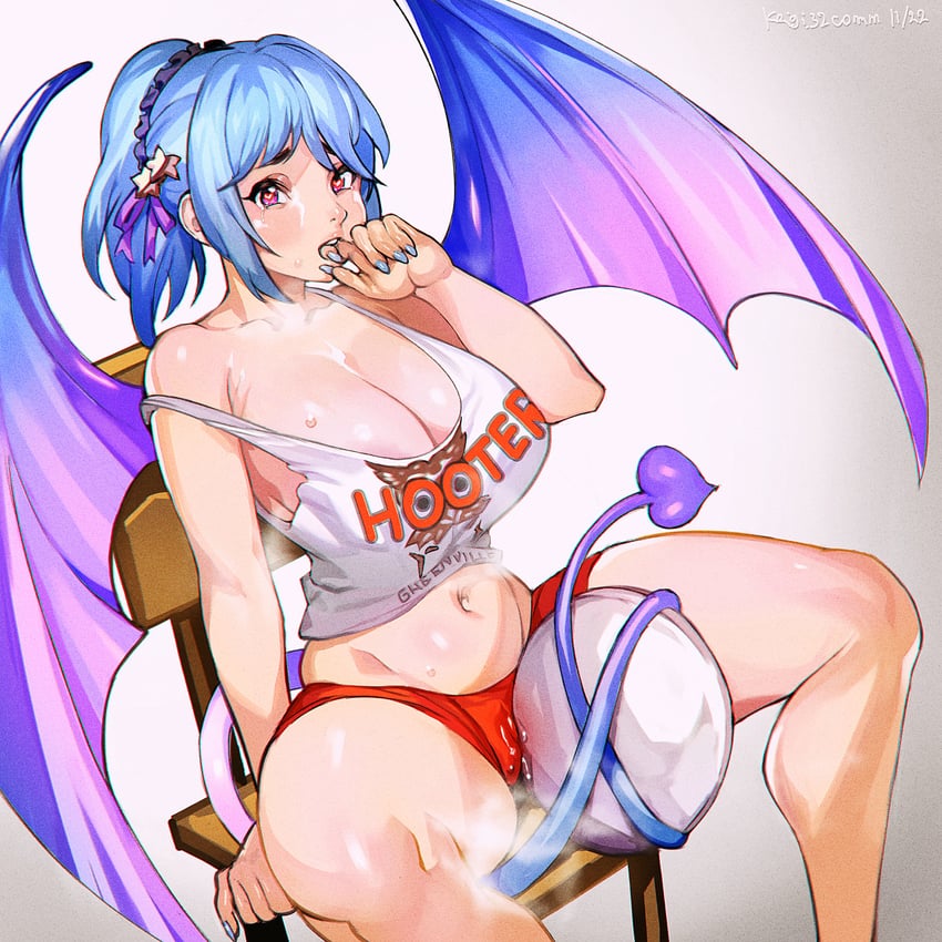 kurono kurumu and hootie the owl (rosario+vampire and 1 more) drawn by keigi