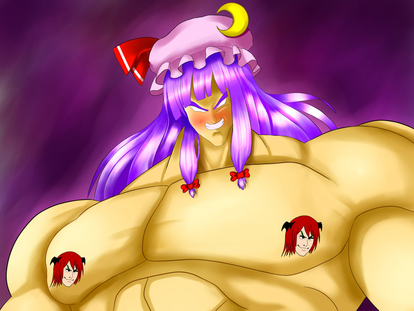 patchouli knowledge, koakuma, and broly (touhou and 2 more) drawn by giru_(silver-riaslight)