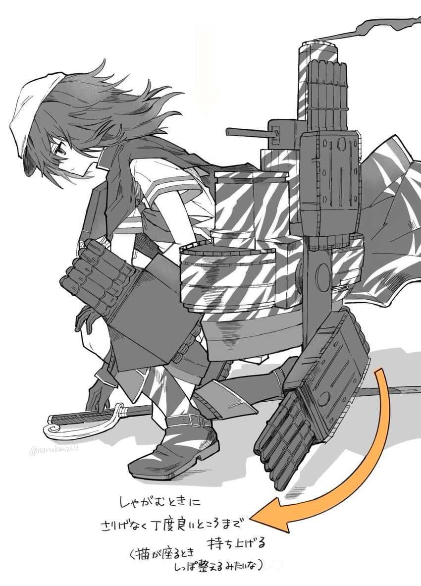 kiso and kiso kai ni (kantai collection) drawn by narukan