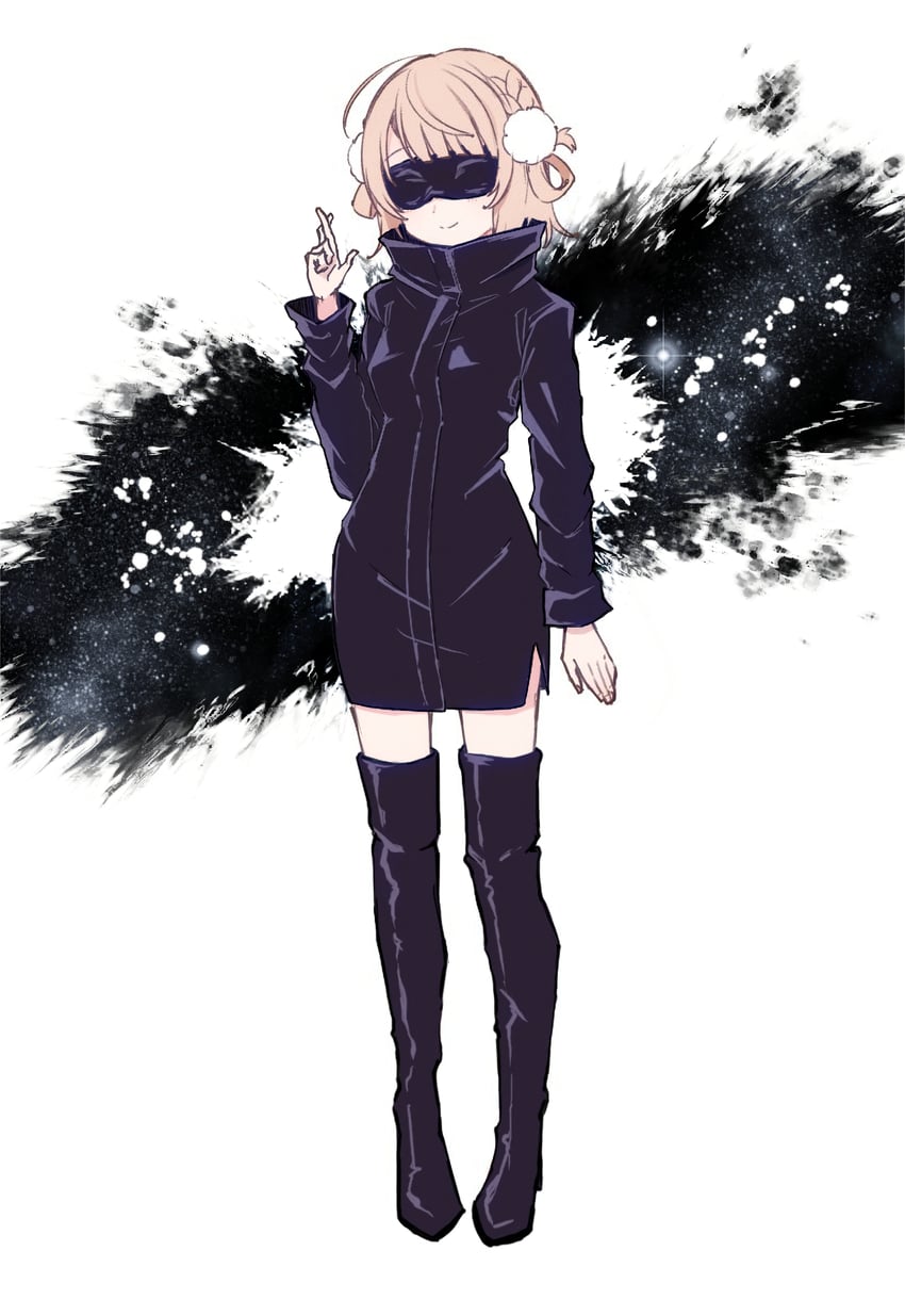 gojou satoru and shigure ui (indie virtual youtuber and 1 more) drawn by hitanu
