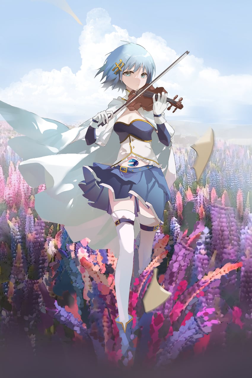 miki sayaka (mahou shoujo madoka magica and 1 more) drawn by mazinisang