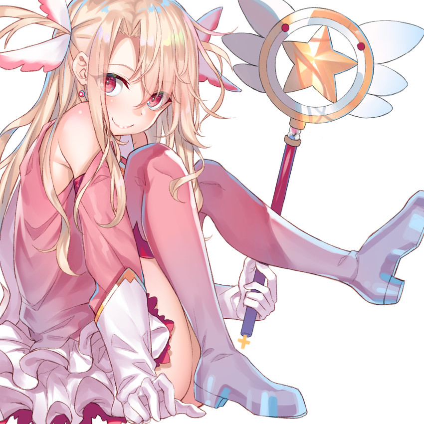 illyasviel von einzbern, prisma illya, and magical ruby (fate and 1 more) drawn by hakuishi_aoi