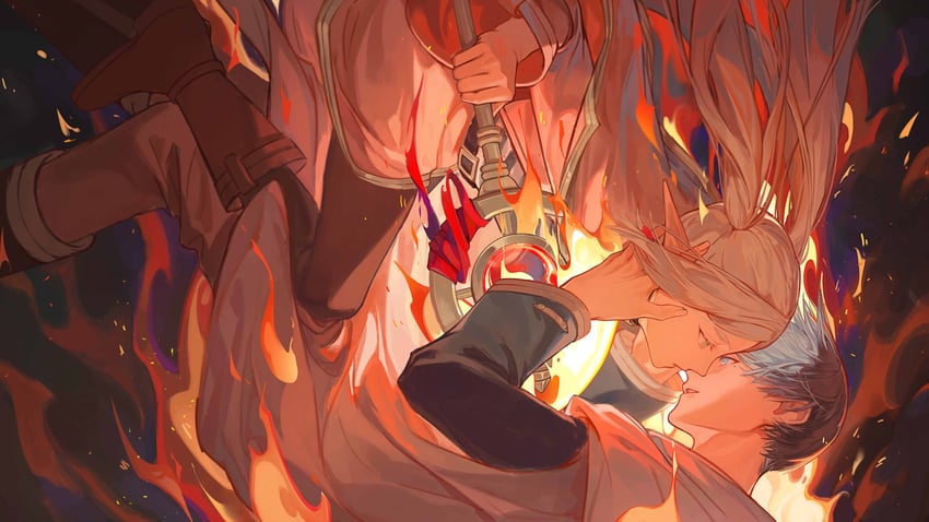 frieren and himmel (sousou no frieren) drawn by gouzhao_nanxing