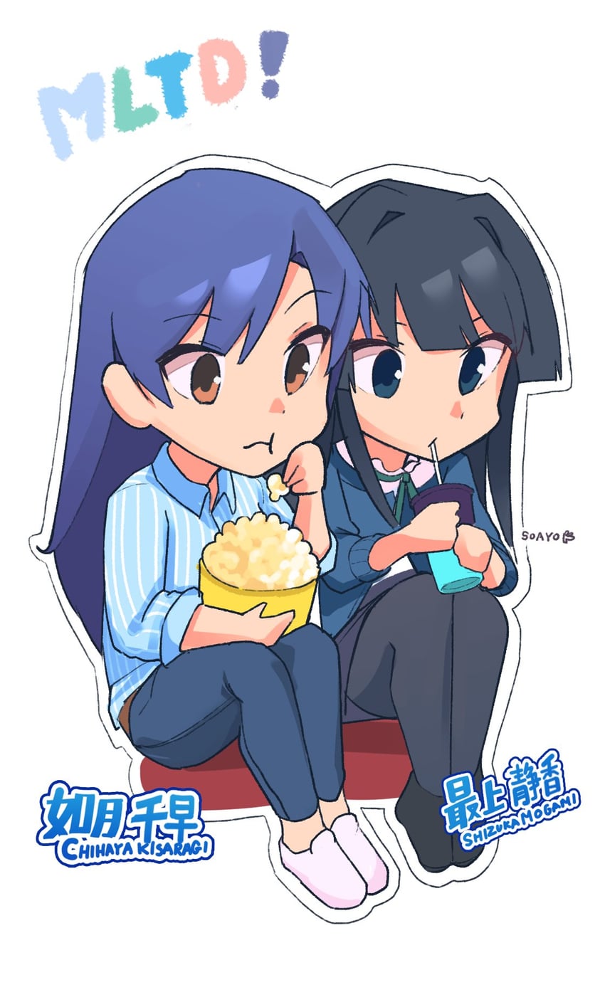 kisaragi chihaya and mogami shizuka (idolmaster and 2 more) drawn by ch2haya_p
