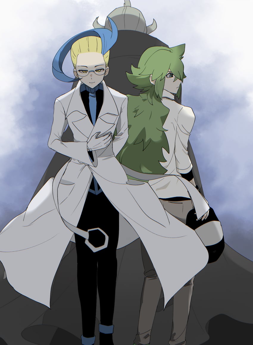 n, ghetsis, and colress (pokemon and 1 more) drawn by suta_5255