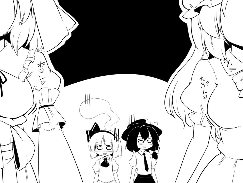 konpaku youmu, saigyouji yuyuko, usami renko, and maribel hearn (touhou) drawn by futa_(nabezoko)