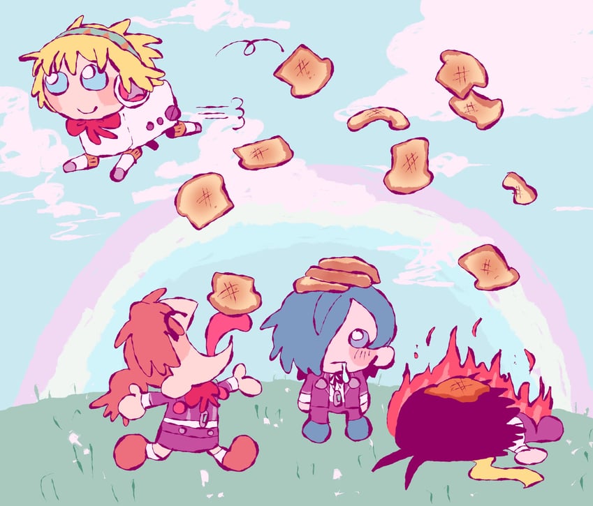 yuuki makoto, aigis, shiomi kotone, and mochizuki ryouji (persona and 2 more) drawn by jukgidoraon